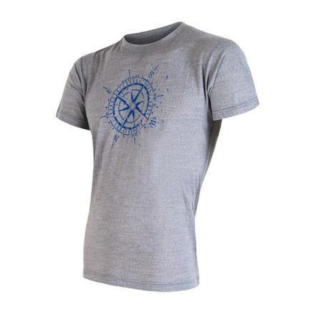 Obrázok z SENSOR MERINO ACTIVE COMPASS pánske tričko kr.rukáv šedá