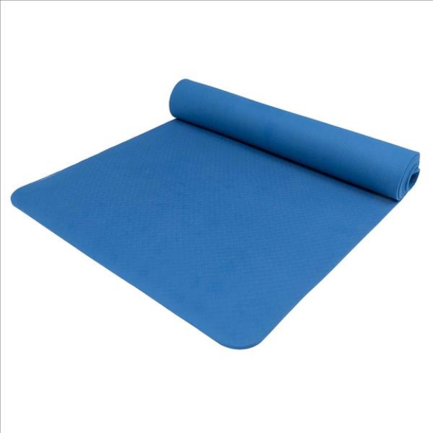 Obrázok z YATE Yoga Mat TPE, tm. modrá, 195x61x0.6cm