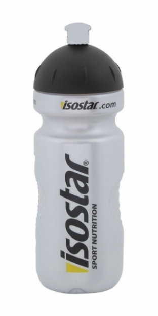 Obrázok z fľaša ISOSTAR 650ml push pull strieborná