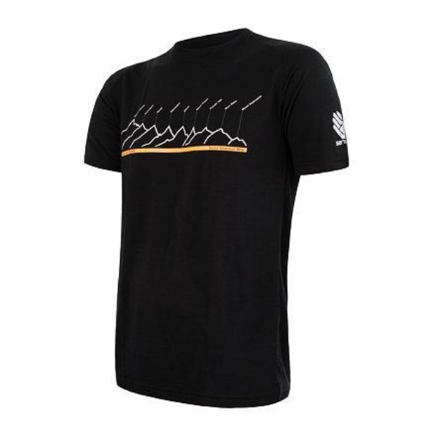Obrázok z SENSOR MERINO AIR pánske tričko kr.rukáv čierna RJ