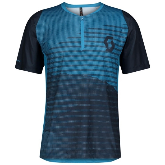 Obrázok z Scott Shirt M Trail Vertico Zip s/sl modrá