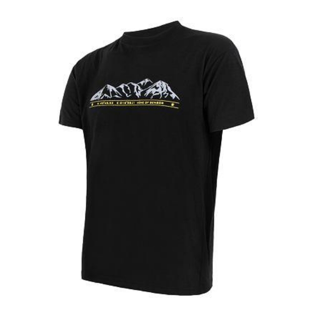 Obrázok z SENSOR MERINO ACTIVE MOUNTAINS pánske tričko kr.rukáv čierna