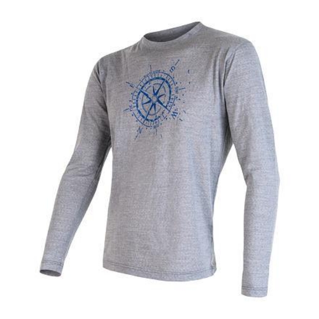 Obrázok z SENSOR MERINO ACTIVE COMPASS pánske tričko dl.rukáv šedá