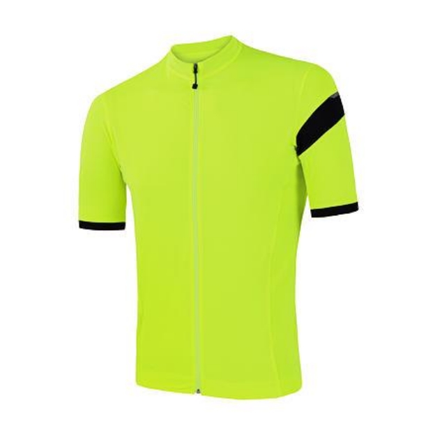 Obrázok z SENSOR CYKLO CLASSIC pánsky dres kr.rukáv celozip reflex žltá / čierna