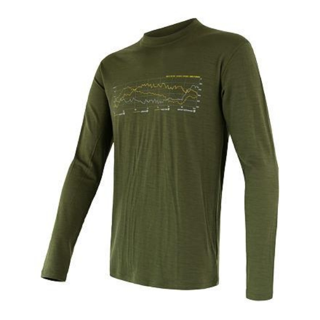 Obrázok z SENSOR MERINO ACTIVE TRACK pánske tričko dl.rukáv safari