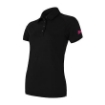 Obrázok z SENSOR MERINO ACTIVE POLO dámske tričko kr.rukáv čierna