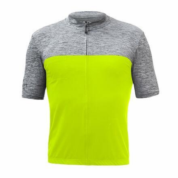 Obrázok z SENSOR CYKLO MOTION pánsky dres kr.rukáv celozips neon yellow/sivá