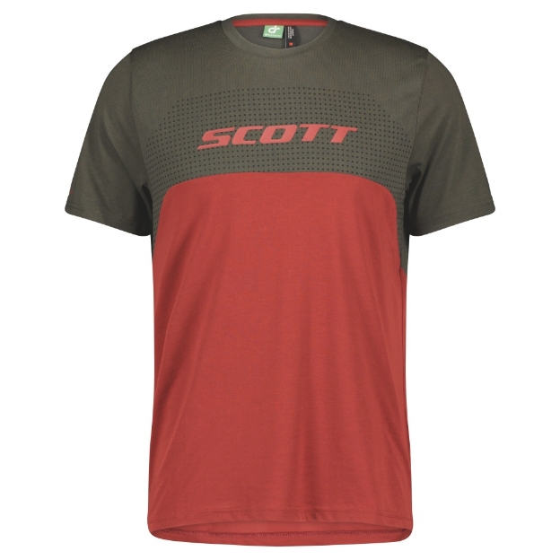 Obrázok z Scott Trail FLOW DRI SS tmavo grey/red