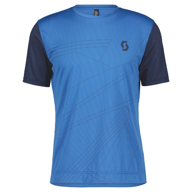 Obrázok z Scott Shirt mens Trail Flow SS Storm blue/midnight blue