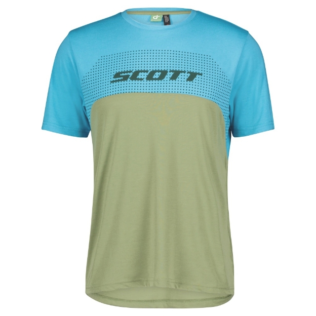 Obrázok z Scott Trail FLOW DRI SS nile blue/frost green