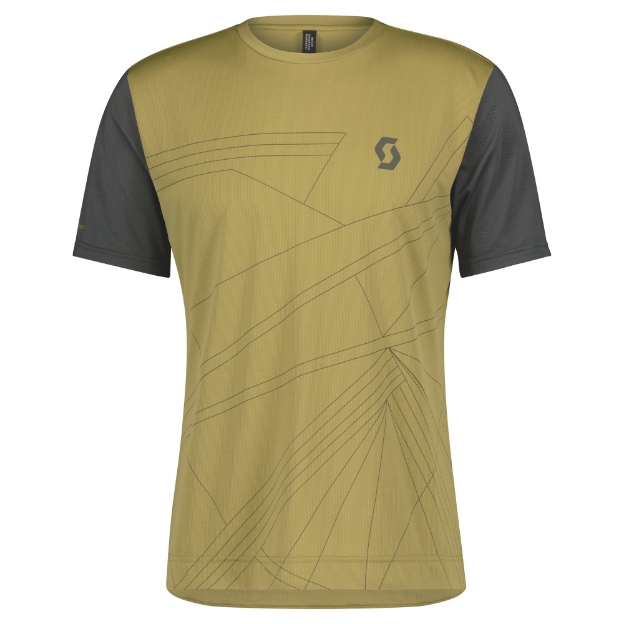 Obrázok z Scott Shirt mens Trail Flow SS Mud green/Dark Grey