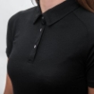 Obrázok z SENSOR MERINO ACTIVE POLO dámske tričko kr.rukáv čierna