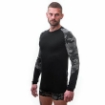 Obrázok z SENSOR MERINO IMPRESS pánske tričko dl.rukáv čierna/honeycomb