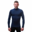 Obrázok z SENSOR MERINO DF pánske tričko dl.rukáv zips deep blu