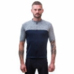Obrázok z SENSOR CYKLO MOTION pánsky dres kr.rukáv celozips deep blue/sivá