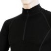 Obrázok z SENSOR MERINO ACTIVE pánske tričko dl.rukáv stojačik zips čierna
