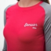 Obrázok z SENSOR MERINO ACTIVE LOGO dámske tričko dl.rukáv magenta / sivá