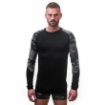 Obrázok z SENSOR MERINO IMPRESS pánske tričko dl.rukáv čierna/honeycomb