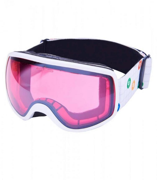 Obrázok z BLIZZARD Ski Gog 963 DAO, white shiny, rosa1, silver mirror