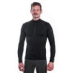 Obrázok z SENSOR MERINO ACTIVE pánske tričko dl.rukáv stojačik zips čierna