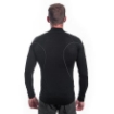Obrázok z SENSOR MERINO ACTIVE pánske tričko dl.rukáv stojačik zips čierna