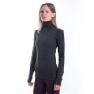 Obrázok z SENSOR MERINO BOLD dámske tričko dl.rukáv roll neck anthracite gray
