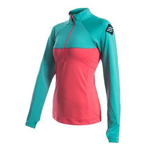 Obrázok z SENSOR COOLMAX THERMO dámska mikina zips koral/sea green