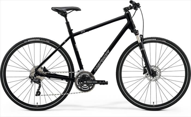 Obrázok z MERIDA CROSSWAY 300 2023 Glossy Black(Matt Silver)