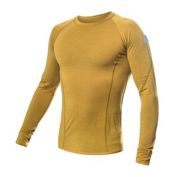 Obrázok z SENSOR MERINO AIR pánske tričko s dlhým rukávom horčicovej farby