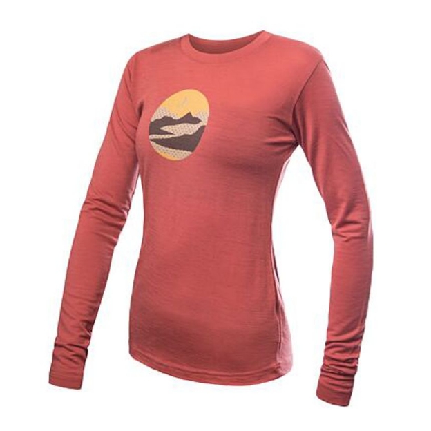 Obrázok z SENSOR MERINO ACTIVE TRIGLAV dámske tričko s dlhým rukávom terracotta