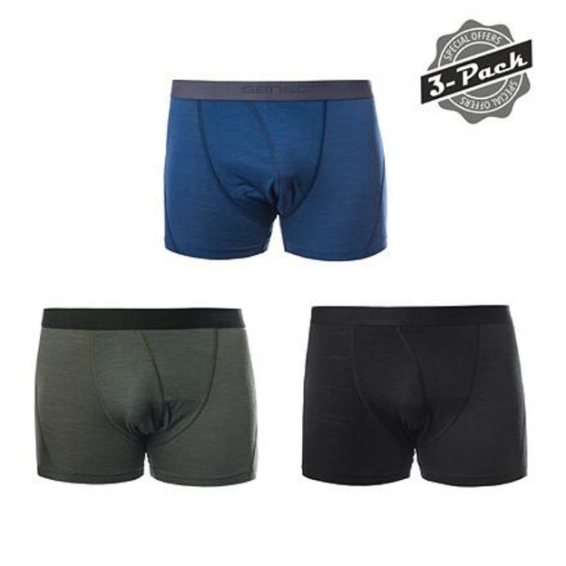 Obrázok z SENSOR MERINO AIR 3-PACK pánske šortky čierna/tmavomodrá/olivová