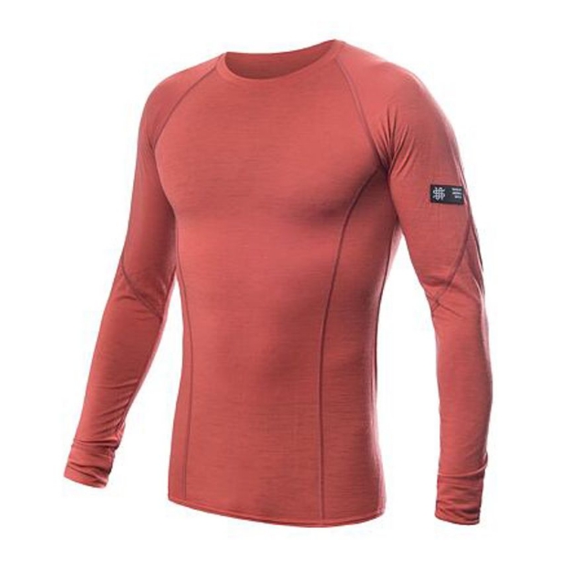Obrázok z SENSOR MERINO ACTIVE pánske tričko s dlhým rukávom terracotta